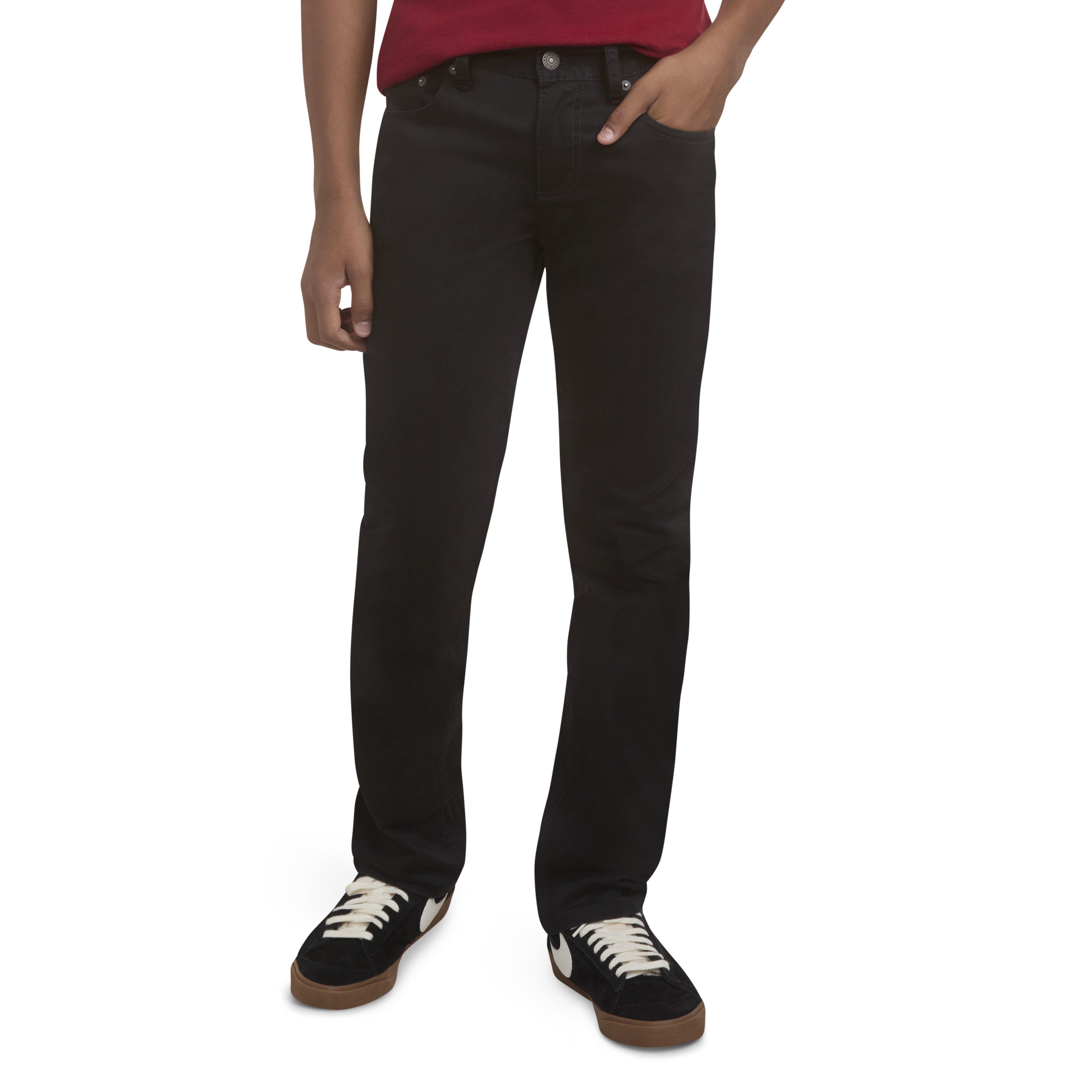 Levi's Big Boys' 511 Slim Fit Soft Brushed Black Sueded Pants - BLACK